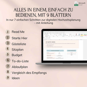 Digitaler Hochzeitsplaner – Excel