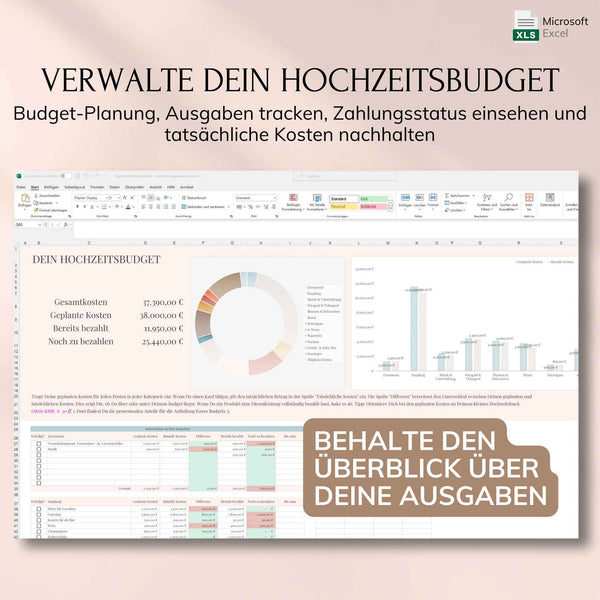 Digitaler Hochzeitsplaner – Excel