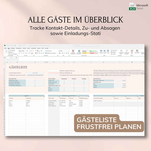 Digitaler Hochzeitsplaner – Excel
