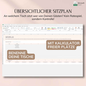 Digitaler Hochzeitsplaner – Excel