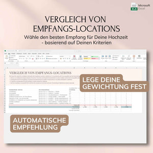 Digitaler Hochzeitsplaner – Excel
