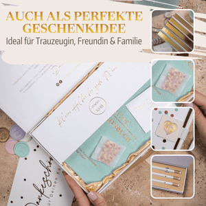 Das "Mein kleines Hochzeitsbuch - Zarter Traum" von Mein kleines Hochzeitsbüro ist eine pastellfarbene Papeterie-Geschenkbox - perfekt als Planungsbegleiter oder Hochzeitsbuch und ein liebevolles Geschenk für Brautjungfern, Freunde oder Familie.