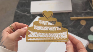 Lineal Clip-Schablone "Hochzeitstorte"